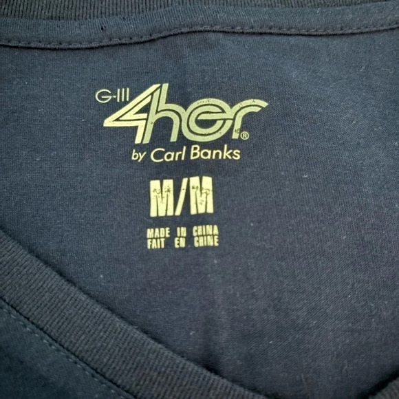 Women's Cleveland Indians V-Neck Foil Graphic T Shirt‎ 100% Cotton Vintage-look - Picture 4 of 7